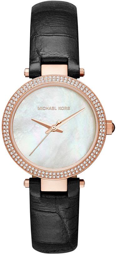 Women's Michael Kors Mini Parker Pearlized Leather Watch 